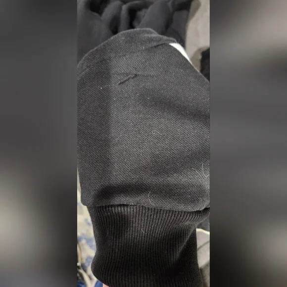 Puma black & white Rebel stripe sleeves hoodie pullover men's size 3XLT - Picture 6 of 11